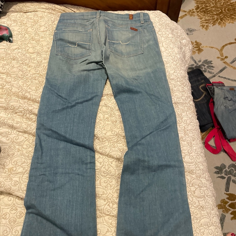 7 For All Mankind Light Blue Flare Jeans